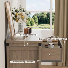 5 Drawer Dresser for Bedroom, 47 Tall Chest of Drawers, Wood White Dresser with Deep Drawers, Storage Dressers Organiz