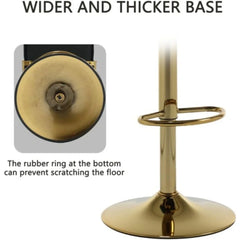 Modern Swivel Bar Stools Set of 2 Velvet Counter Height Barstools with Back Green Bar Chairs for Kitchen Island Dining Room Home