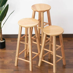 Solid Wood Stool Bar Multifunctional Bar High Stool Southern Home Minimalist High Chair Practical High Chair Nordic Style Chair