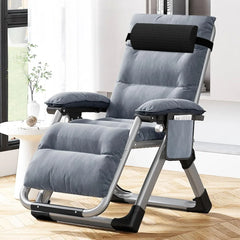 Comfy Folding Chair for Living Room, Foldable Recliner Chair Lounge Chairs with Mattress for Indoor Outdoor, Leisure Cha