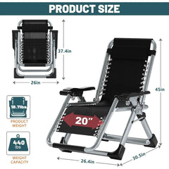 Comfy Folding Chair for Living Room, Foldable Recliner Chair Lounge Chairs with Mattress for Indoor Outdoor, Leisure Cha